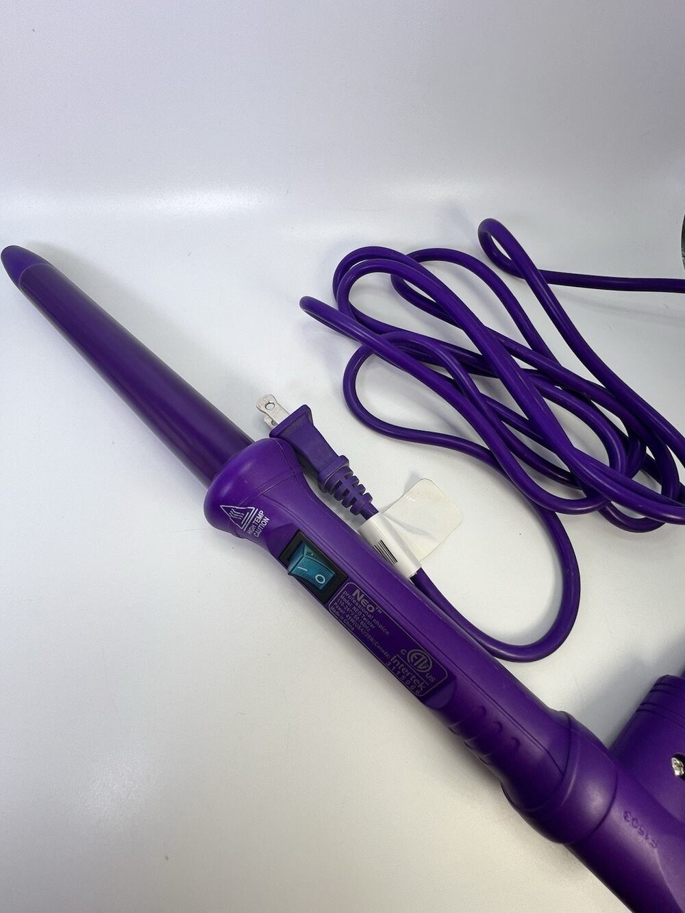 NEO Twister Curling Wand In Purple 311506 Preowned EUC